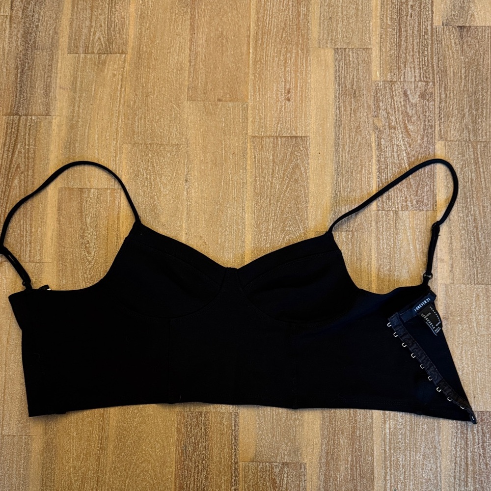 Forever 21 Black Tank Top Bustier Top